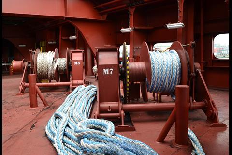 Classifying mooring ropes based on the location in ship - Nanjing